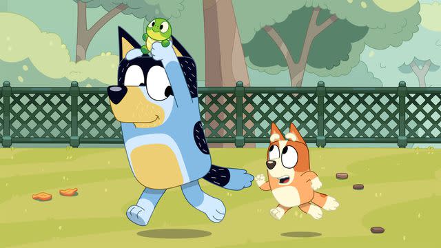 <p>Disney+/Courtesy Everett Collection</p> Bandit and Bingo Heeler in 'Bluey'