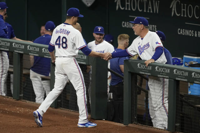 Heim HR in 10th gives Rangers win over KC after deGrom 9 Ks