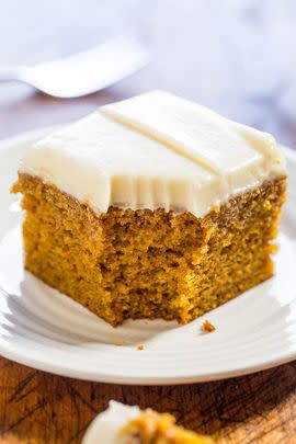 Easy Pumpkin Spice Cake With Cream Cheese Frosting