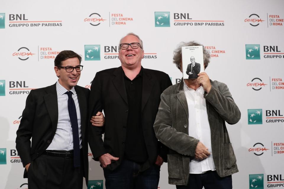 Antonio Monda and Bret Easton Ellis at the 14th Rome Film Festival (Getty Images for RFF)