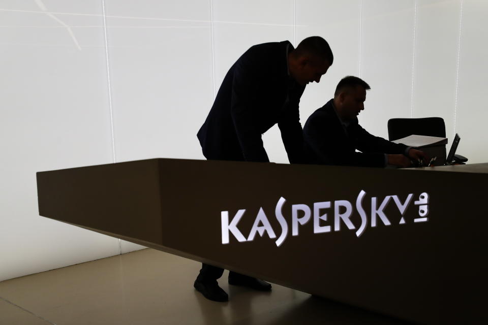 The Moscow headquarters of the Russian cybersecurity company Kaspersky Lab. (Photo by Sergei Savostyanov/Tass via Getty Images)