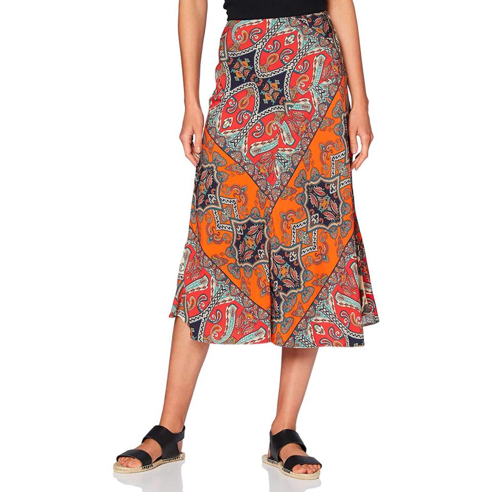 find. Printed Summer Midi Skirt