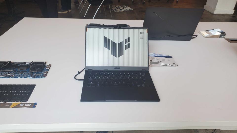 black gaming laptop