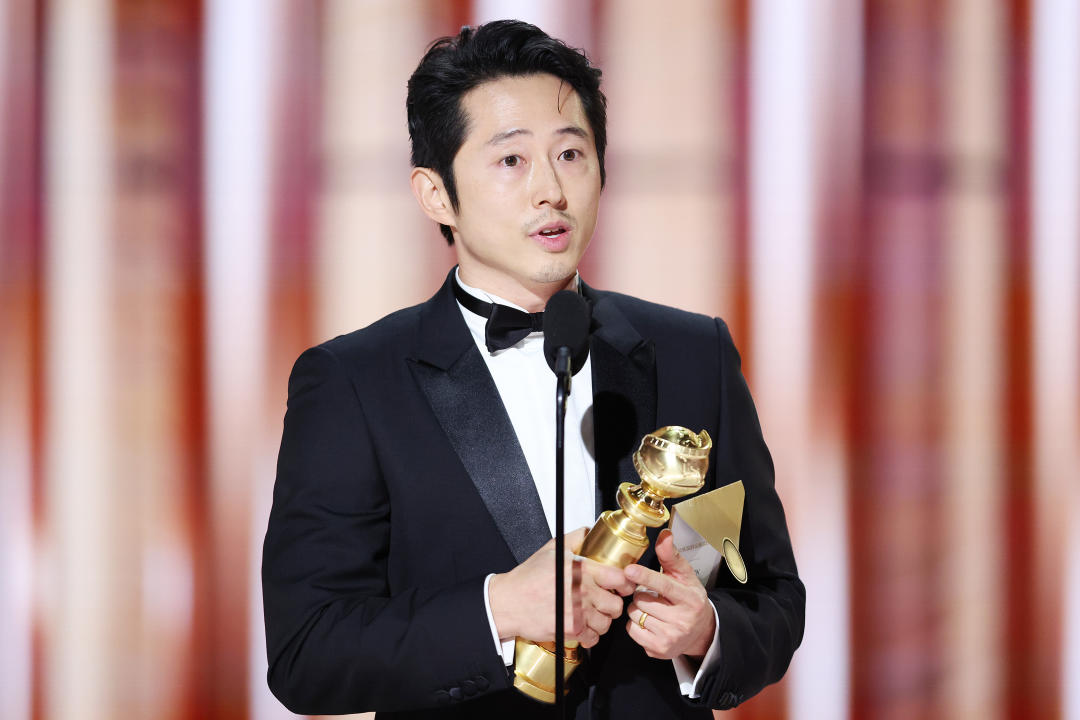 史蒂芬元拿下最佳迷你劇集及電視電影男主角男主角。（圖／Photo by Rich Polk/Golden Globes 2024/Golden Globes 2024 via Getty Images）