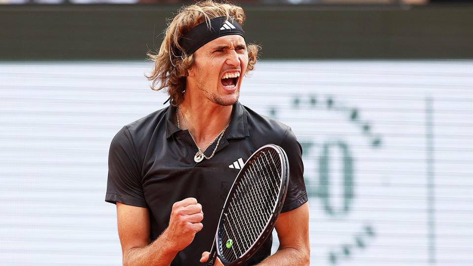 Seen here, Alexander Zverev at the French Open.