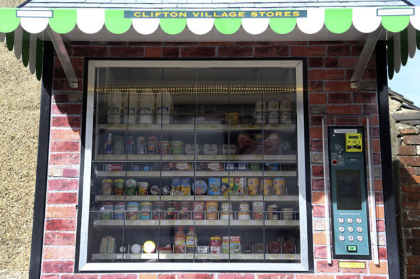 Giant vending machine replaces village shop in Clifton Derbyshire