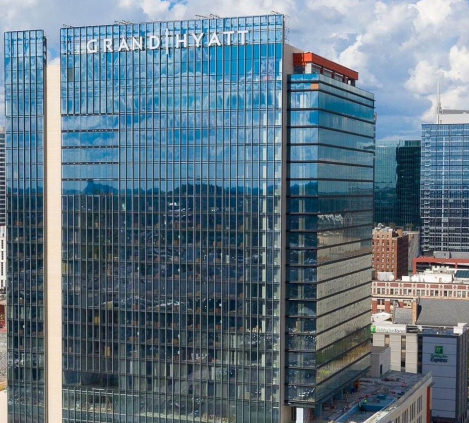 The Grand Hyatt has 25 floors overlooking downtown Nashville.