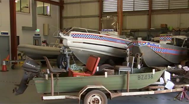 Local fisherman say the boat was dangerous and too small to be out in the croc infested waters. Photo: 7 News