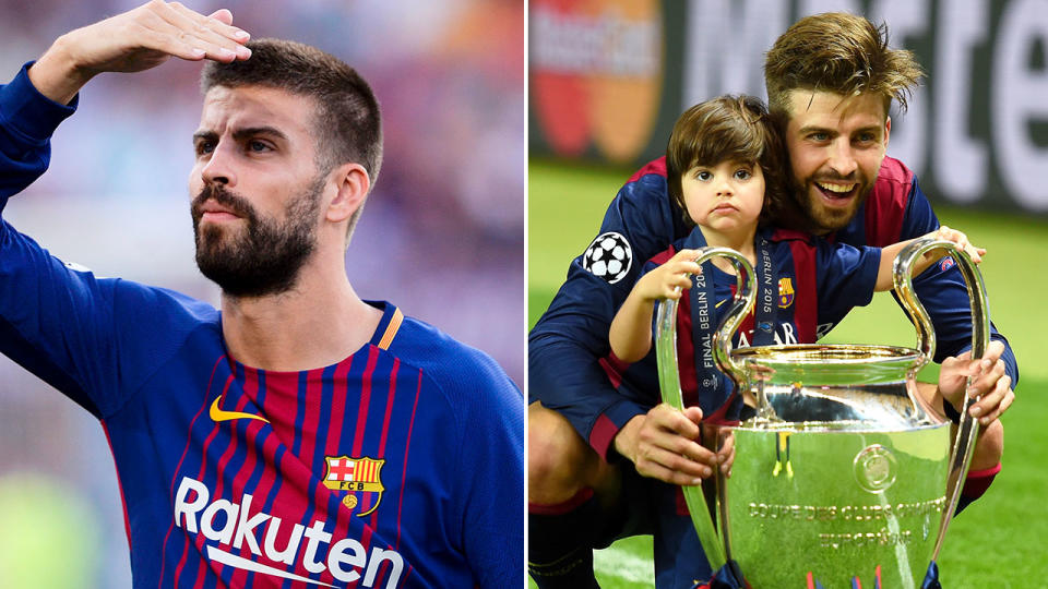 Barcelona icon Gerard Pique has called time on an incredible football career that included a staggering 30 trophies. Pic: Getty