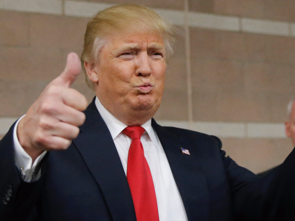 Donald Trump thumbs up