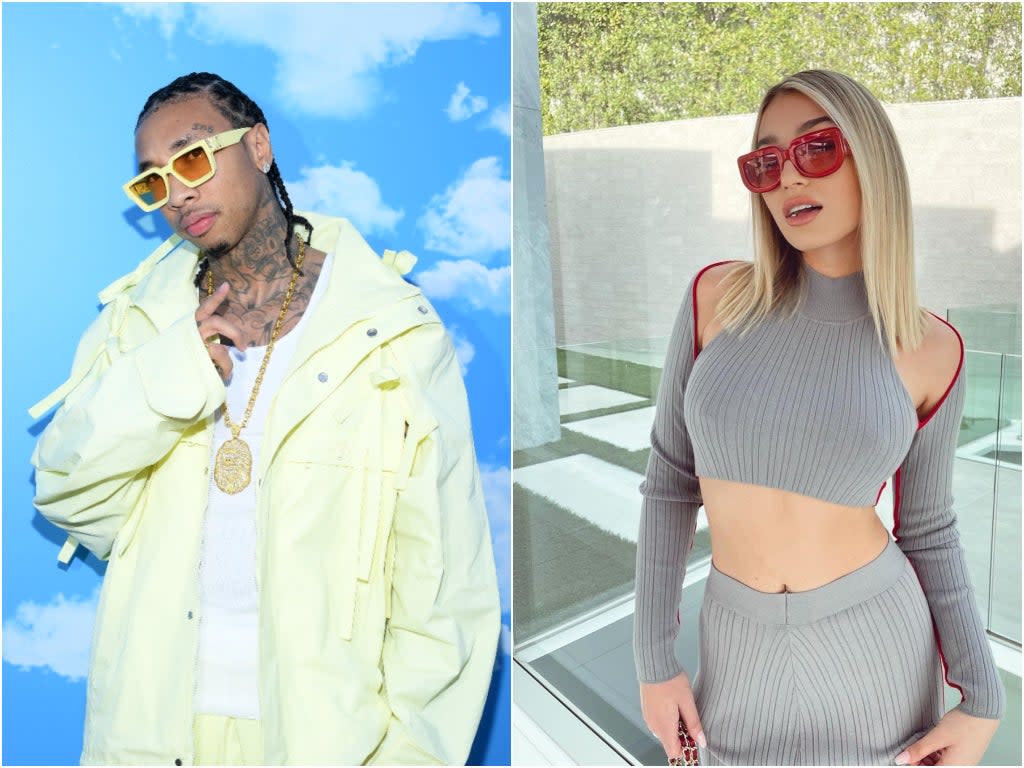 Rapper Tyga and former girlfriend Camaryn Swanson  (Getty/Instagram)