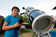 Ricardo Barriga, 10, poses for a picture during an interview with Reuters in Pirque, Chile January 16, 2019. Picture taken January 16, 2019. REUTERS/Rodrigo Garrido