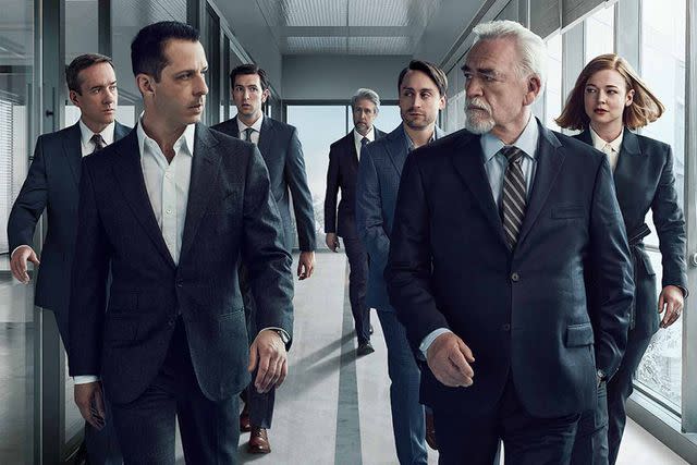 HBO Matthew Macfadyen, Jeremy Strong, Nicholas Braun, Alan Ruck, Kieran Culkin, Brian Cox and Sarah Snook in 'Succession.'