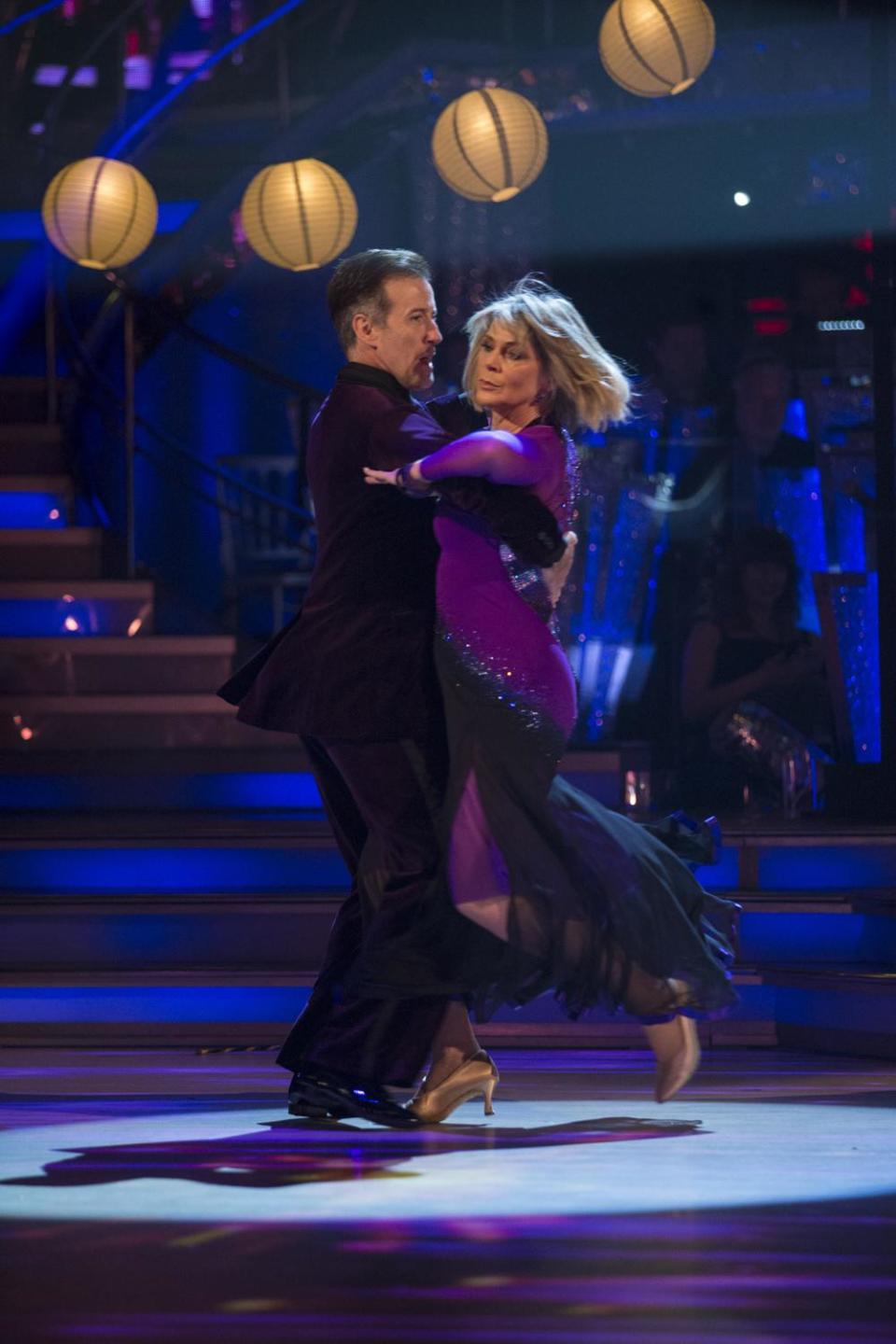 Excitement: Ruth Langsford dancing the Tango with partner Anton du Beke (BBC/Guy Levy)