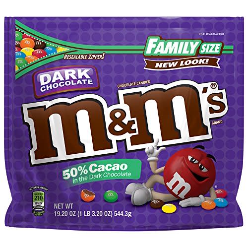 M&M'S Dark Chocolate Candy Family Size, 19.2 Ounce