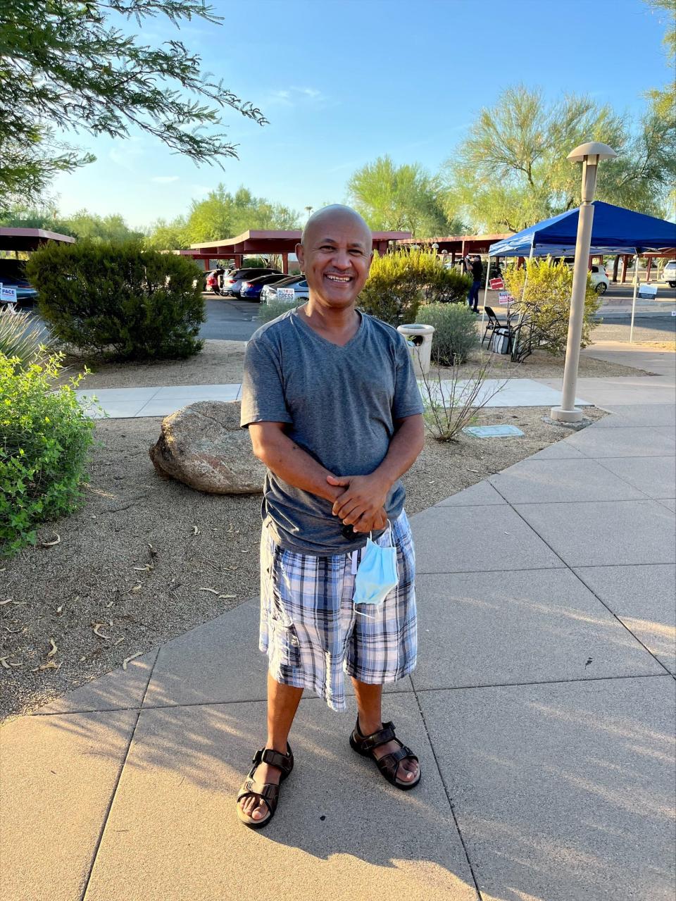 Tuesday morning was Yared Mulat’s first time voting since he got his citizenship five months ago. He’s a Paradise Valley ride-share driver. “I was very glad, today is my first time since I got my citizenship," he said.