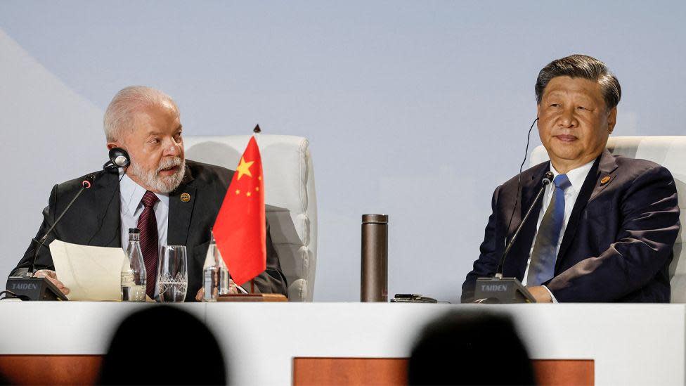 Brazil's Luiz Inácio Lula da Silva and China's Xi Jinping