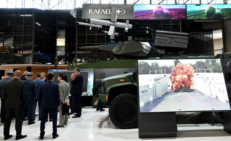 L'entreprise de technologie de défense israélienne Rafael au salon Eurosatory à Villepinte, en Seine-Saint-Denis, le 13 juin 2022 (Emmanuel DUNAND)