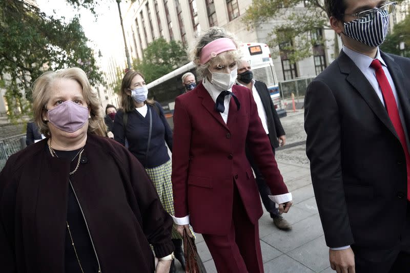 FILE PHOTO: U.S. President Donald Trump rape accuser E. Jean Carroll departs from her hearing at federal court