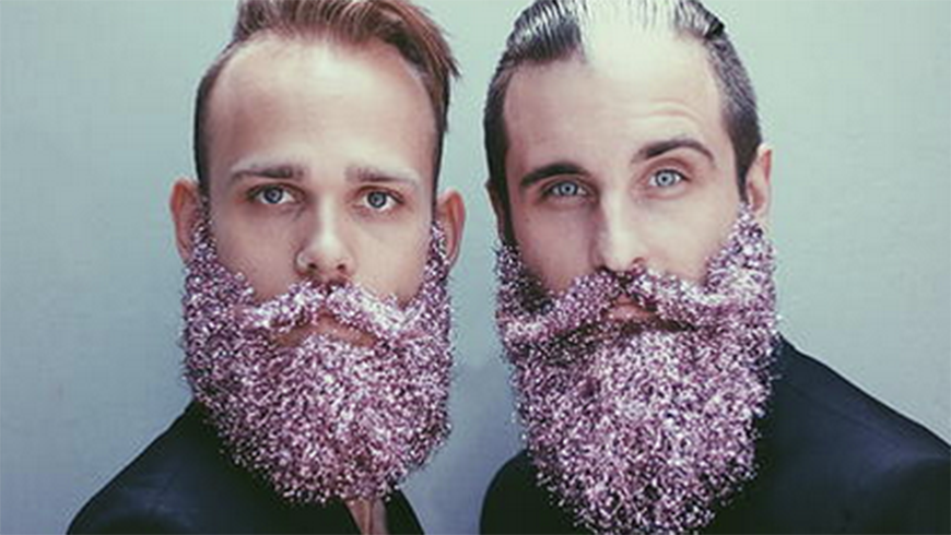 Men Cover Their Beards In Glitter For The Ultimate Christmas Look