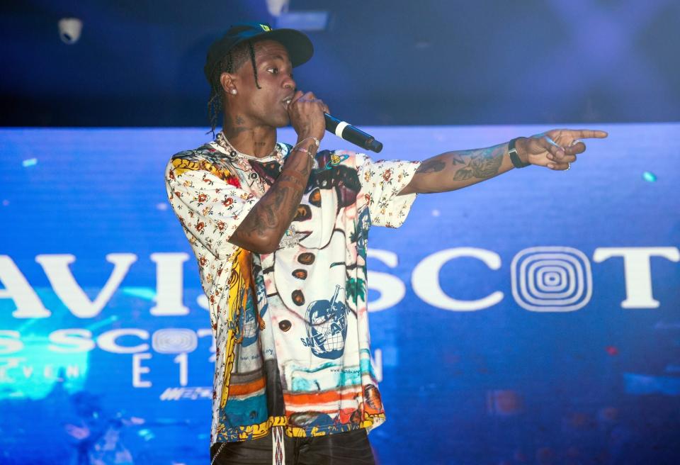 MIAMI, FLORIDA - MAY 08: Travis Scott performs at E11EVEN Miami during race week on May 08, 2022 in Miami, Florida. (Photo by Alexander Tamargo/Getty Images for E11EVEN)