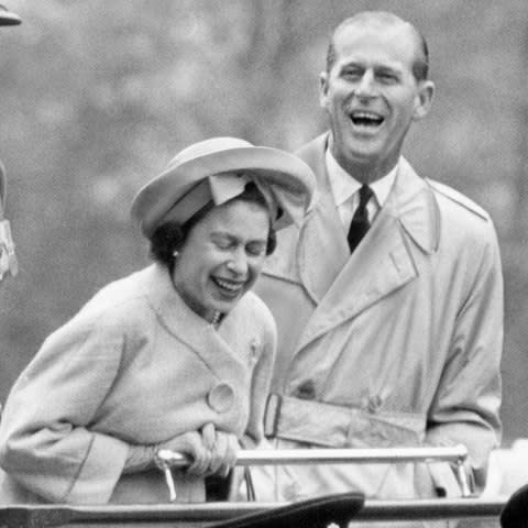 Like Prince Philip, the Queen is not above uttering the occasional dry remark in public - Credit: Keystone Pictures USA