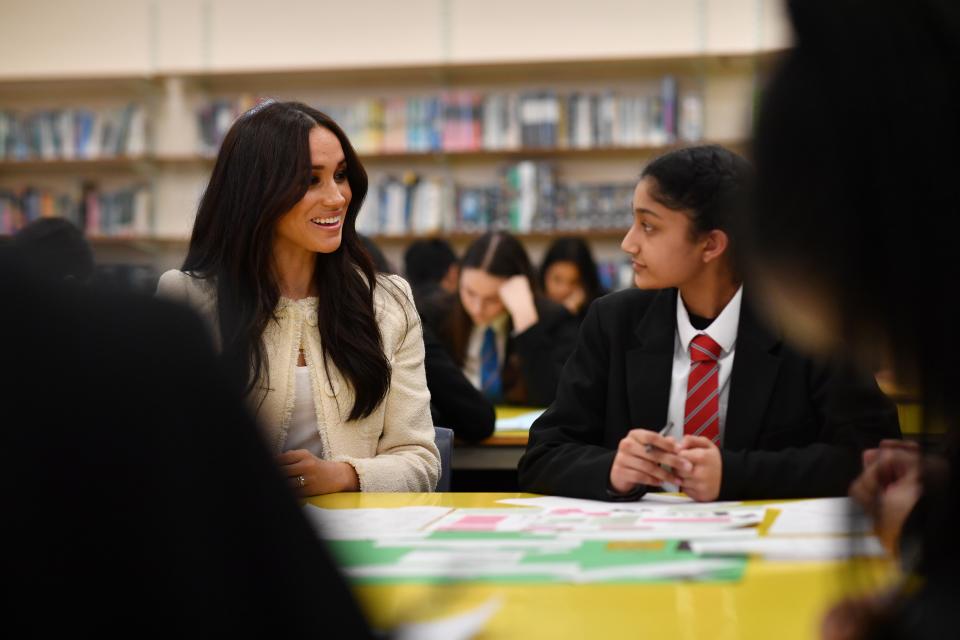 The Duchess Of Sussex Visits The Robert Clack Upper School In Dagenham