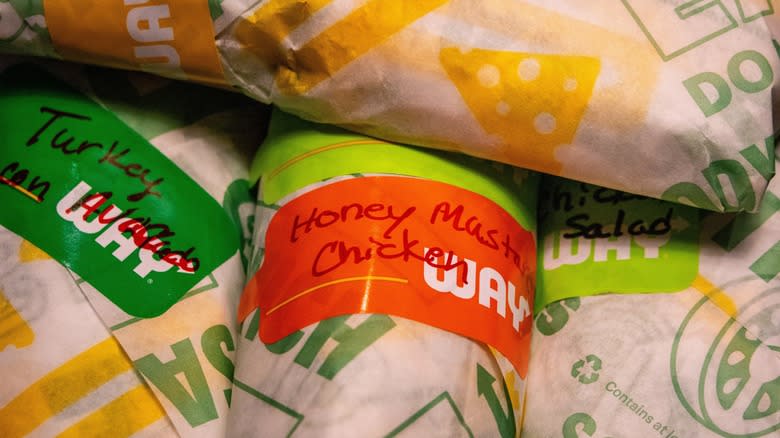 Wrapped Subway wraps