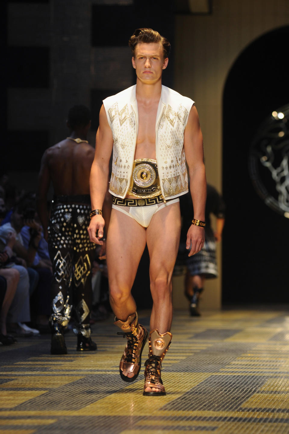 Versace: Runway - Milan Fashion Week Menswear Spring/Summer 2013