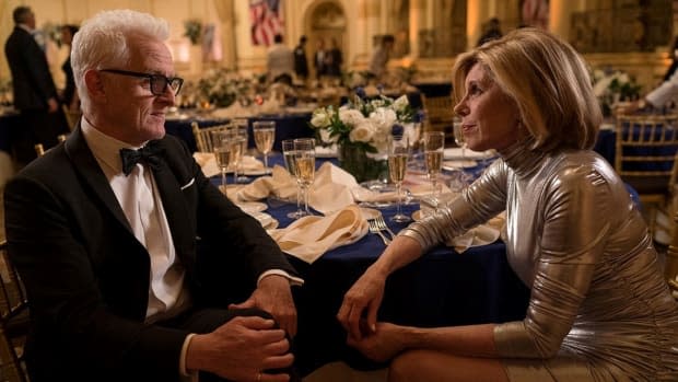 John Slattery as Dr. Lyle Bettencourt and Christine Baranski as Diane Lockhart in "The Good Fight" Season 6<p>Paramount Plus</p>