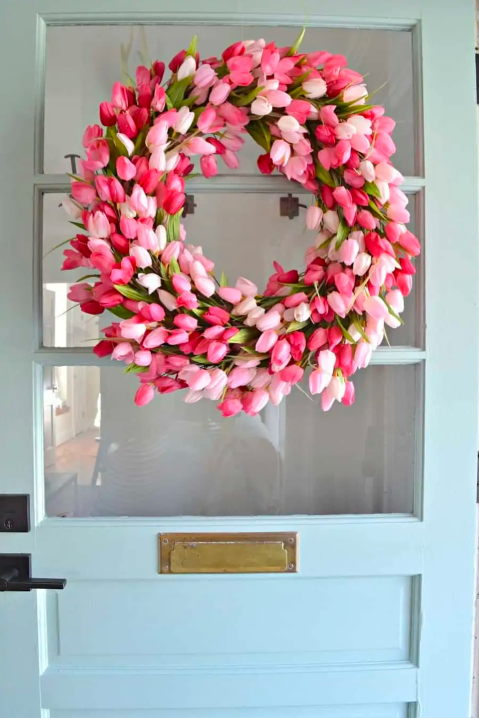 tulip wreath easter decorations