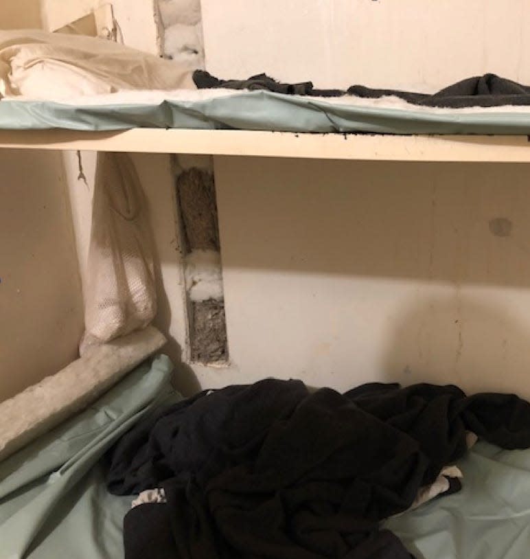 Photos from an internal Management & Training Corporation (MTC) audit showed the crumbling interiors of Wilkinson County Correctional Facility in Woodville, Miss.