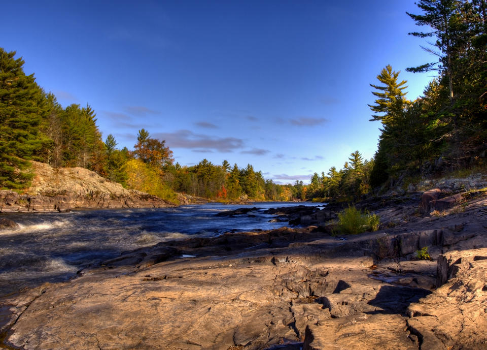 <p>View of the Menominee River, which runs through Wisconsin and Michigan. (Photo: Tom Young) </p>