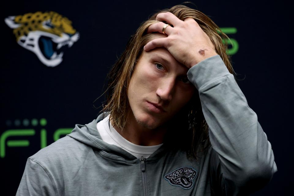 Trevor Lawrence tries to explain how the Jaguars lost another one-score game last week, to the Denver Broncos in London.