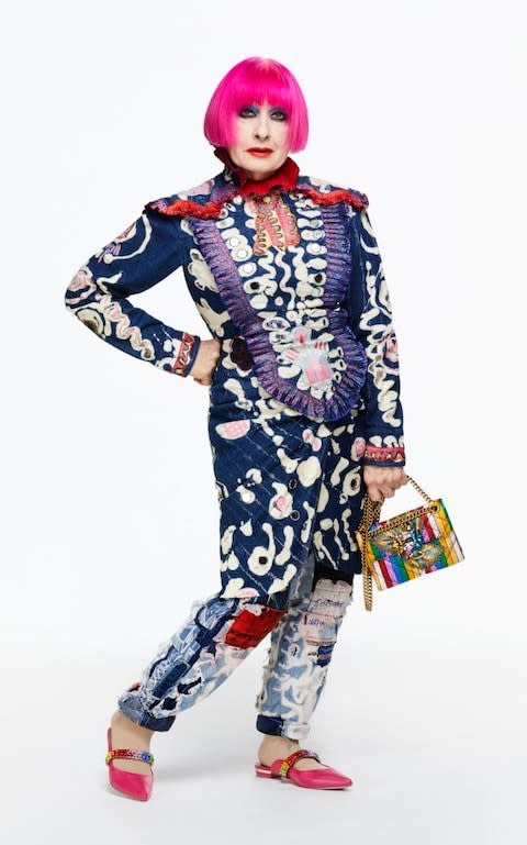 Zandra Rhodes - Credit: Courtesy of Kurt Geiger/Erik Torstensson