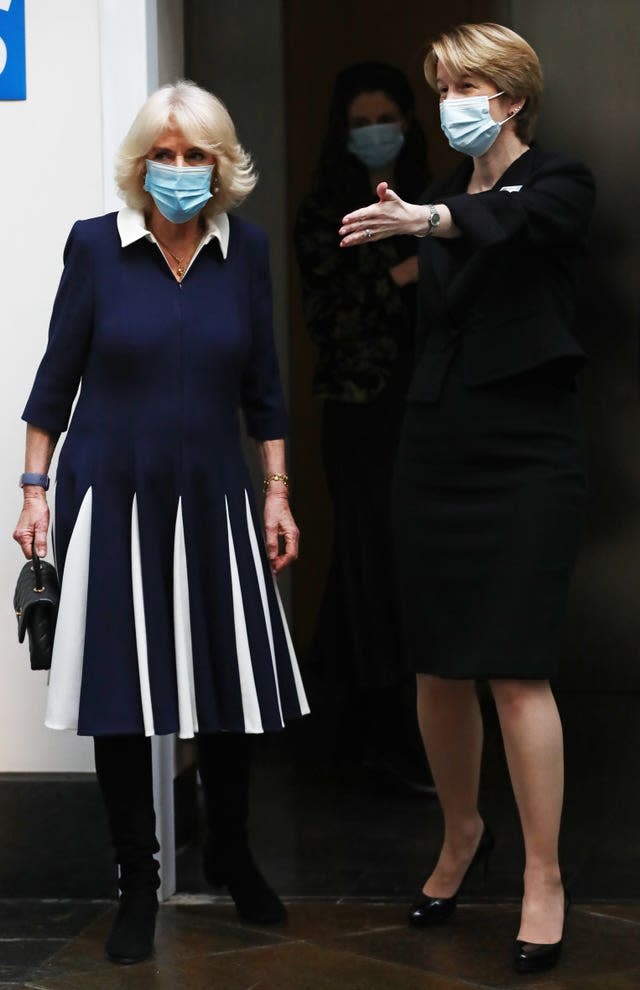 The Duchess of Cornwall (left) alongside Amanda Pritchard (Aaron Chown/PA) 