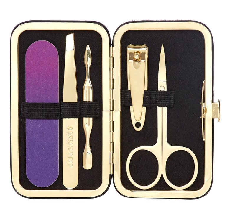 Skinny Dip Bliss Purple + Gold Manicure Set, $23