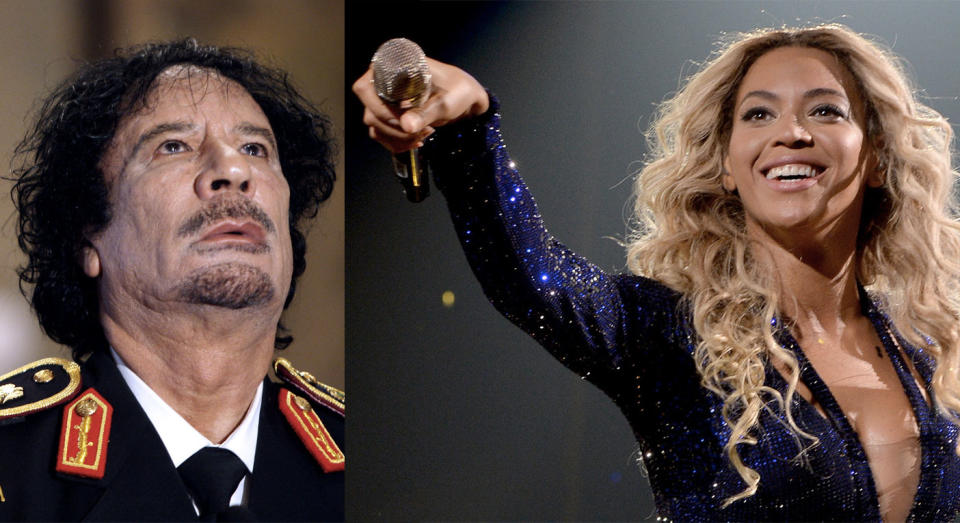 Beyonce once played a private gig for the family Colonel Gaddafi (AP)