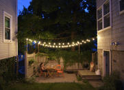 <body> <p>One advantage of a small space is that it doesn’t take much money or work to give it a major upgrade. Simply installing a fence and stringing up lights transforms what could have been a sad and bedraggled yard into a cozy, romantic <a rel="nofollow noopener" href=" http://www.bobvila.com/cactus-fence/47520-living-fences-11-boundary-setting-solutions/slideshows#.VTEpC5TF-Sc?bv=yahoo" target="_blank" data-ylk="slk:hideaway;elm:context_link;itc:0;sec:content-canvas" class="link ">hideaway</a>.</p> <p><strong>Related: <a rel="nofollow noopener" href=" http://www.bobvila.com/outdoor-floor-lamp/47227-new-notable-15-lighting-solutions-to-brighten-up-your-outdoor-decor/slideshows?bv=relss#.VTEo0ZTF-Sc?bv=yahoo" target="_blank" data-ylk="slk:New & Notable - 15 Lighting Solutions to Brighten Up Your Outdoor Decor;elm:context_link;itc:0;sec:content-canvas" class="link ">New & Notable - 15 Lighting Solutions to Brighten Up Your Outdoor Decor</a> </strong> </p> </body>