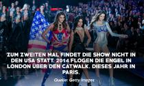 <p>Zum zweiten Mal findet die Show nicht in den USA statt. 2014 flogen die Engel in London über den Catwalk. Dieses Jahr in Paris. </p>