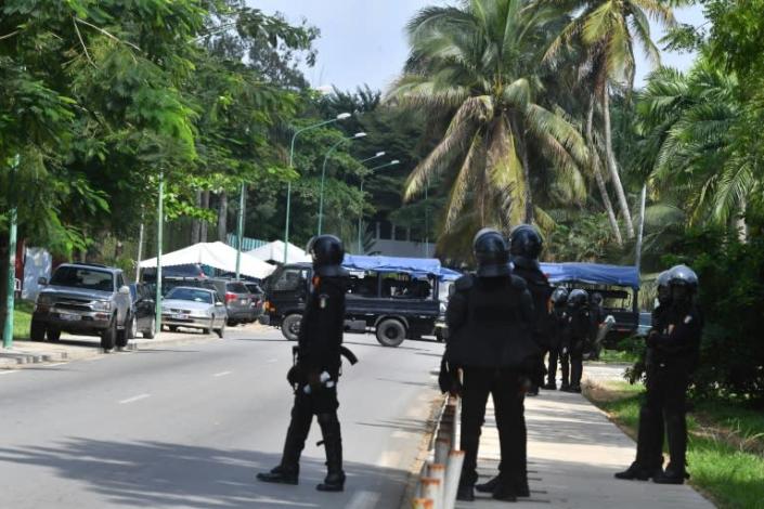 Ivorian police blocked the street around opposition leader Henri Konan Bedie’s house in Abidjan
