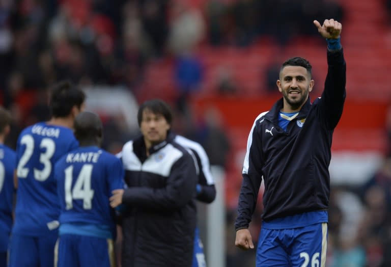 Leicester's star striker Jamie Vardy, fleet-footed winger Riyad Mahrez (pictured) and midfield enforcer N'Golo Kante have caught the eye with outstanding displays this season and would likely command massive transfer fees if sold