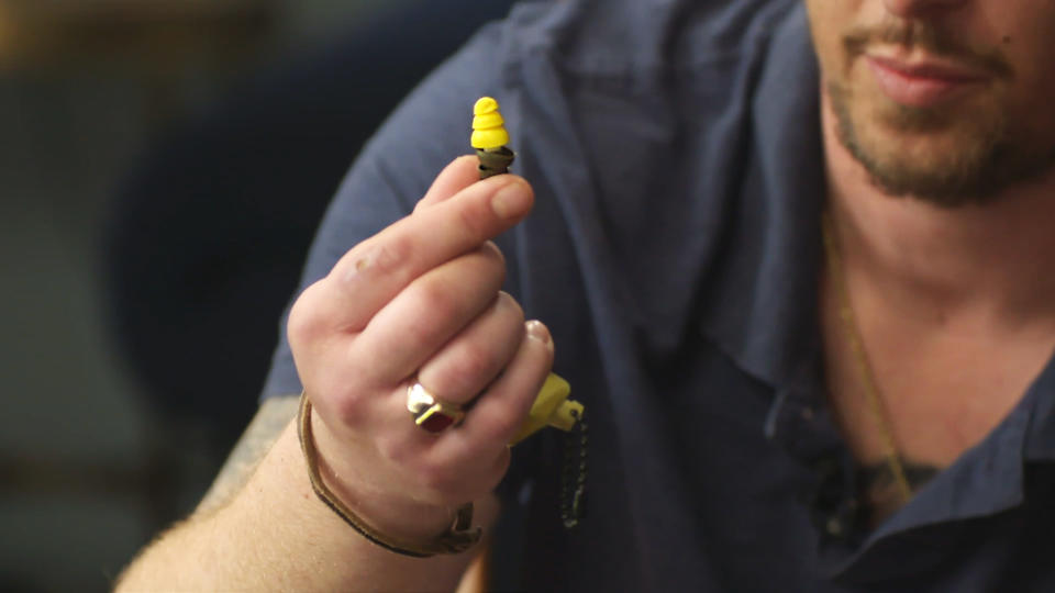 a 3M Combat Arms earplug (NBC News)