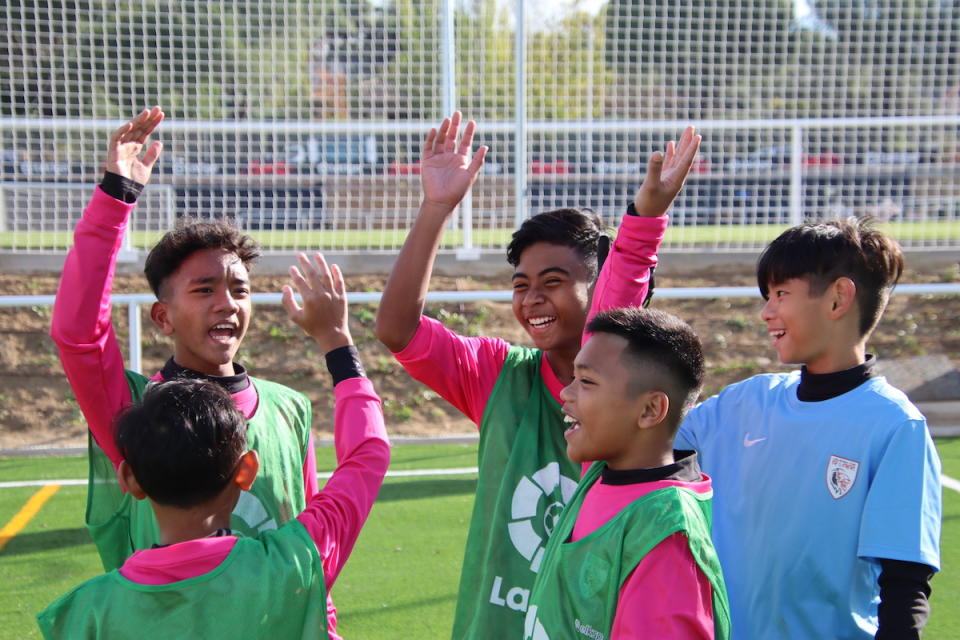 "Unleash the Roar!" youth footballers training at ESC Madrid Village. (PHOTO: Unleash the Roar!)