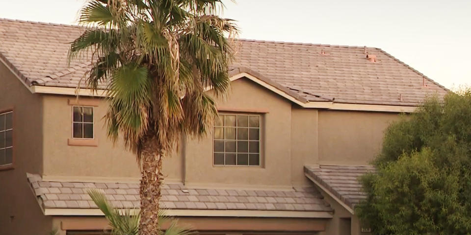 The house in North Las Vegas where a teenager says she was being held in a locked bedroom. (KSNV)