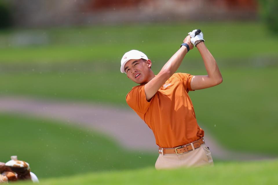 Keaton Vo, a sophomore from nearby Anderson High School, is one of several Longhorns golfers from the Austin area. Texas will open the NCAA Tournament with the Austin Regional at the UT Golf Club on Monday.