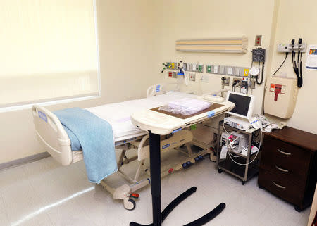 An isolation room at Emory University Hospital in Atlanta is shown in this undated file handout photo courtesy of Emory Hospital. REUTERS/Jack Kerse/Emory University/Handout via Reuters/Files