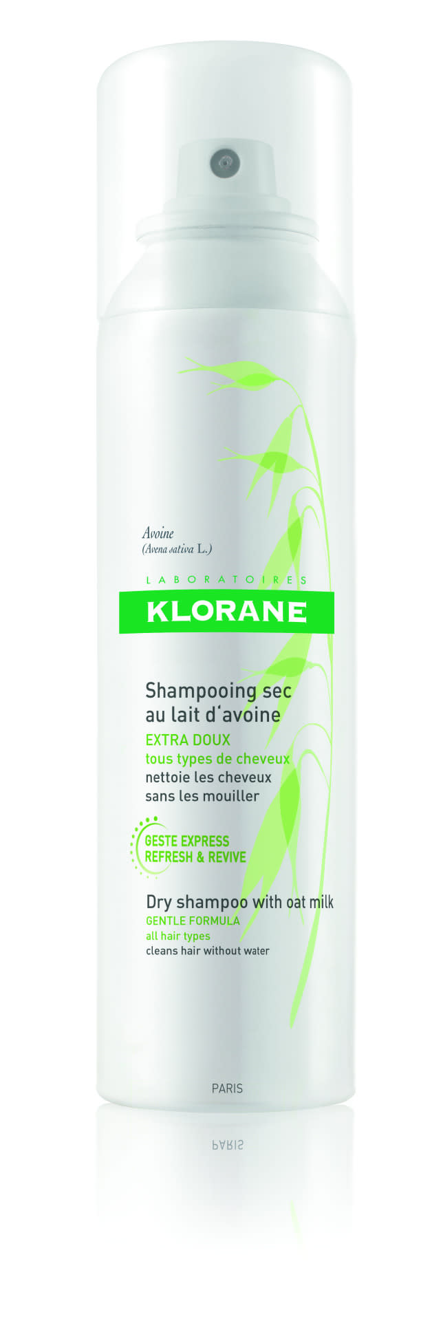 Klorane Dry Shampoo French women are big fans of next-day hair, since leaving it unwashed gives it a naturally sexy texture. To help soak up any excess oil along the scalp, they — along with models and celebrities such as Karlie Kloss, Kate Moss, Rashida Jones, and Gwyneth Paltrow — turn to Klorane Dry Shampoo with oat milk, which is sulfate-, paraben- and sodium chloride-free. (Photo: Courtesy of Klorane)