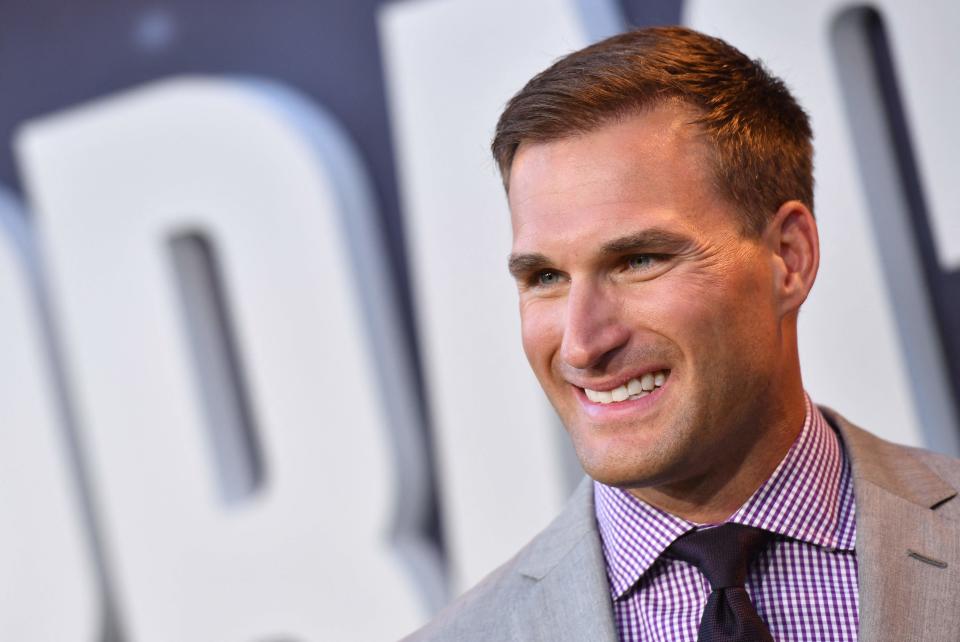 Minnesota Vikings quarterback Kirk Cousins arrives for the premiere of Netflix's docuseries "Quarterback" at the Tudum Theatre in Los Angeles, on July 11, 2023.