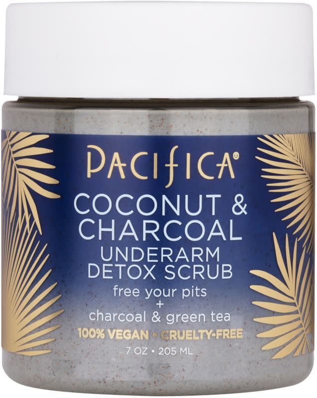 14) Coconut & Charcoal Underarm Detox Scrub